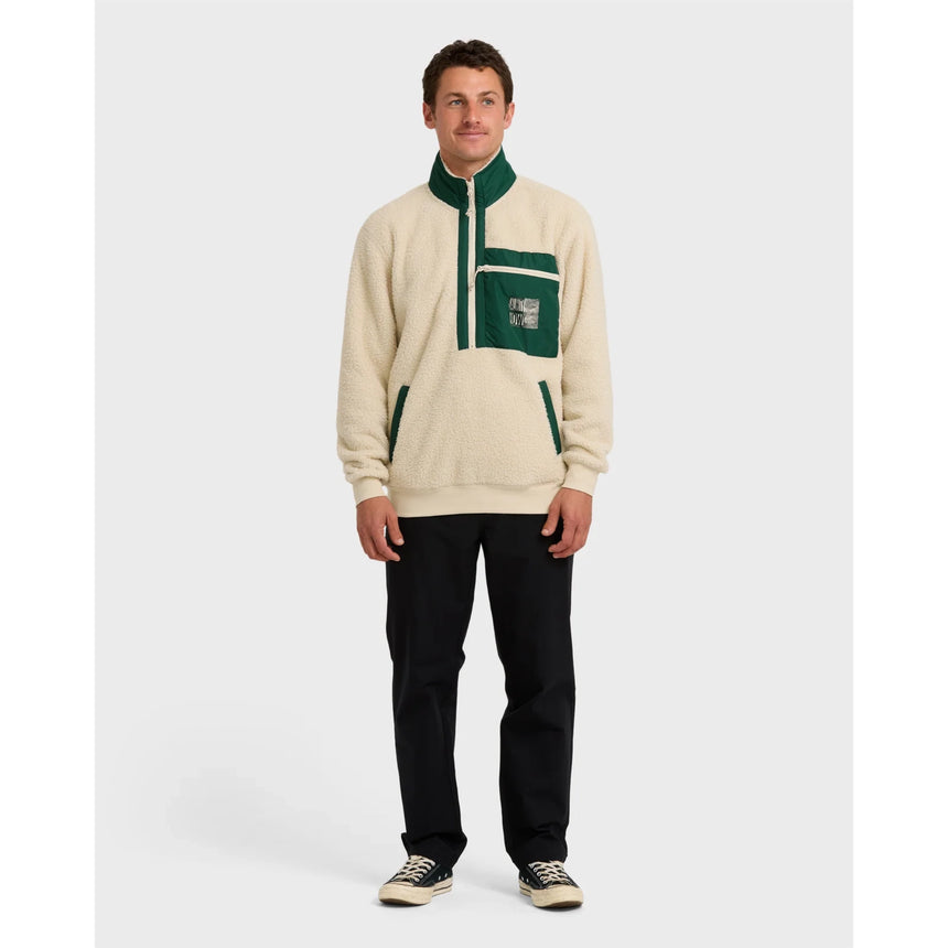 Billabong Billabong Men's Salinity Now Boundary Mock Neck Sweatshirt - Chino Chino M Mens Long Sleeve T-Shirts