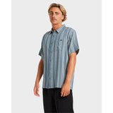 Billabong Billabong Men's Sundays Jaquard Shirt - Real Teal Real Teal S Mens Button Up Short Sleeve Shirts