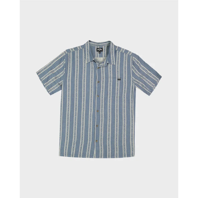 Billabong Billabong Men's Sundays Jaquard Shirt - Real Teal Real Teal S Mens Button Up Short Sleeve Shirts