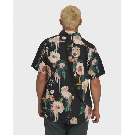 Billabong Billabong Men's Sundays Short Sleeve Woven Shirt - Black Black S Mens Button Up Short Sleeve Shirts