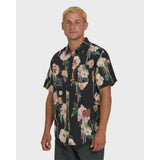 Billabong Billabong Men's Sundays Short Sleeve Woven Shirt - Black Black S Mens Button Up Short Sleeve Shirts