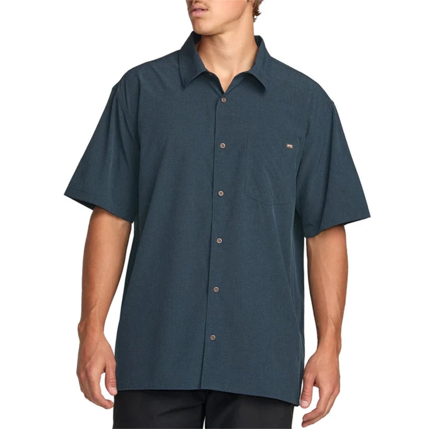 Billabong Billabong Men's Surftrek Perf Short Sleeve Button-Up Shirt - Navy Navy S Mens Button Up Short Sleeve Shirts