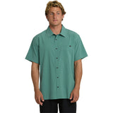 Billabong Billabong Men's Surftrek Performance Short Sleeve Shirt - Sea Green Sea Green M Mens Button Up Short Sleeve Shirts