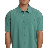 Billabong Billabong Men's Surftrek Performance Short Sleeve Shirt - Sea Green Sea Green M Mens Button Up Short Sleeve Shirts