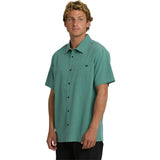 Billabong Billabong Men's Surftrek Performance Short Sleeve Shirt - Sea Green Sea Green M Mens Button Up Short Sleeve Shirts