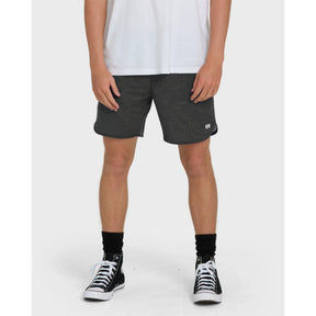 Billabong Billabong Men's Surftrek Transit Elastic 17" Hybrid Shorts - Black Camo Black Camo S Mens Hybrid Land and Sea Shorts