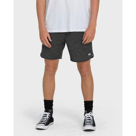 Billabong Billabong Men's Surftrek Transit Elastic 17" Hybrid Shorts - Black Camo Black Camo S Mens Hybrid Land and Sea Shorts