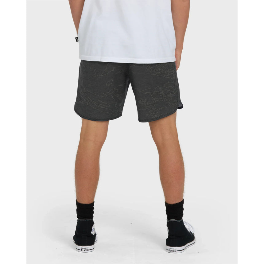 Billabong Billabong Men's Surftrek Transit Elastic 17" Hybrid Shorts - Black Camo Black Camo S Mens Hybrid Land and Sea Shorts