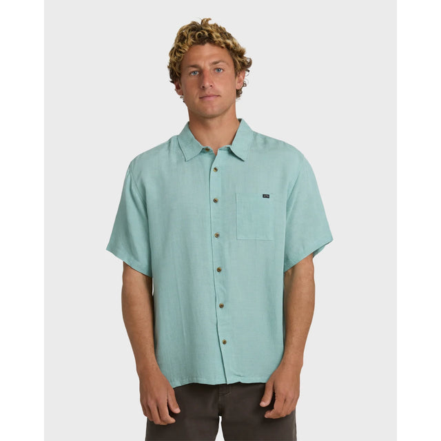 Billabong Billabong Men's Victoria Short Sleeve Shirt - Absinthe Absinthe M Mens Button Up Short Sleeve Shirts