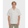Billabong Billabong Men's Victoria Vacay Short Sleeve Woven Shirt - White Sand White Sand S Mens Button Up Short Sleeve Shirts