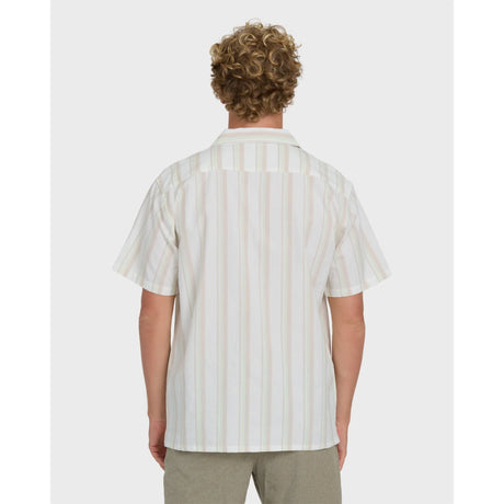 Billabong Billabong Men's Victoria Vacay Short Sleeve Woven Shirt - White Sand White Sand S Mens Button Up Short Sleeve Shirts