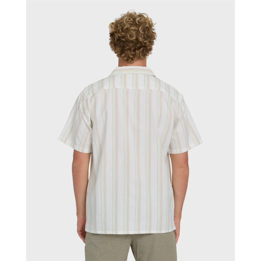Billabong Billabong Men's Victoria Vacay Short Sleeve Woven Shirt - White Sand White Sand S Mens Button Up Short Sleeve Shirts