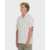 Billabong Billabong Men's Victoria Vacay Short Sleeve Woven Shirt - White Sand White Sand S Mens Button Up Short Sleeve Shirts