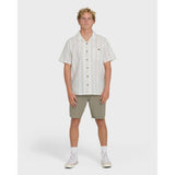 Billabong Billabong Men's Victoria Vacay Short Sleeve Woven Shirt - White Sand White Sand S Mens Button Up Short Sleeve Shirts