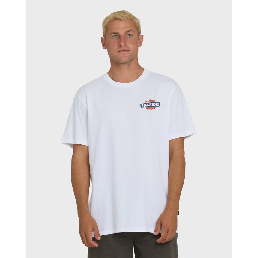 Billabong Billabong Men's Walled Premium Short Sleeve Knit T-Shirt - WHITE WHITE S Mens T-Shirts