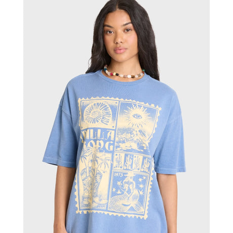 Billabong Billabong Women's Across Skies Short Sleeve Tee - Blue Horizon Blue Horizon XS Womens T-Shirts