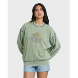 Billabong Billabong Women's All The Days Kendal Crew Fleece Dark Olive XS Womens Pull Over Hoodies
