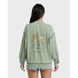 Billabong Billabong Women's All The Days Kendal Crew Fleece Dark Olive XS Womens Pull Over Hoodies