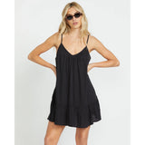 Billabong Billabong Women's Beach Vibes Cover Up Dress - Black Pebble Black Pebble XS Womens Short Dresses