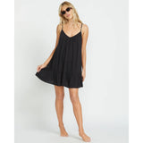 Billabong Billabong Women's Beach Vibes Cover Up Dress - Black Pebble Black Pebble XS Womens Short Dresses