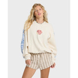 Billabong Billabong Women's Carnival Kendal Crewneck Sweatshirt - White Cap White Cap XS Womens Pull Over Hoodies