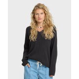 Billabong Billabong Women's Dallas Sweater - Black Sands Black Sands XS Womens Sweaters