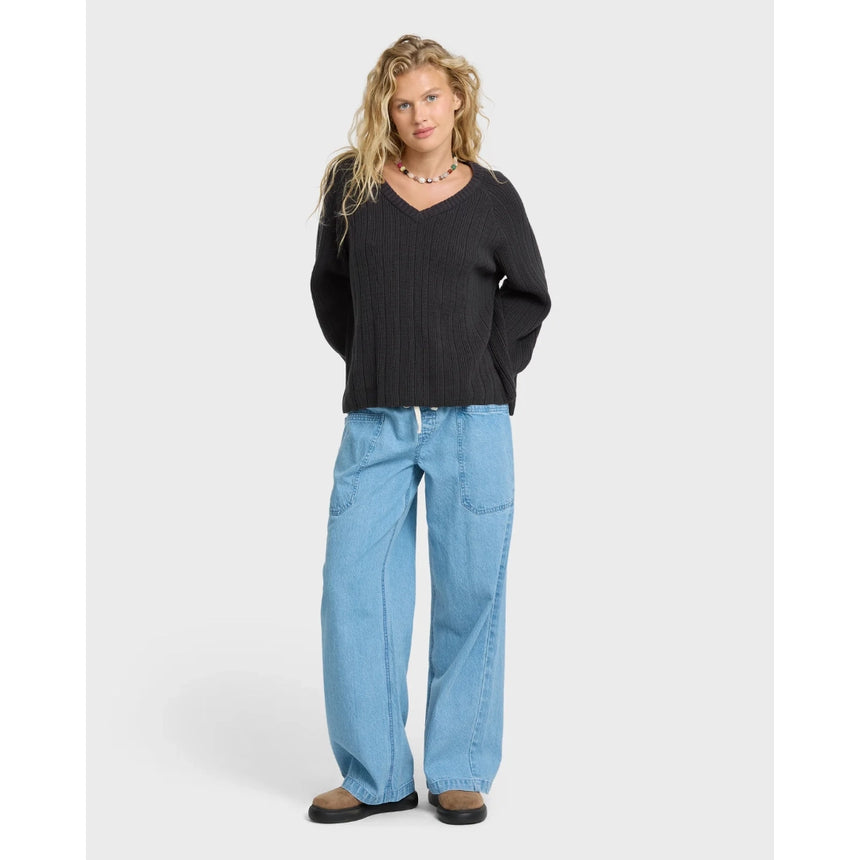 Billabong Billabong Women's Dallas Sweater - Black Sands Black Sands XS Womens Sweaters