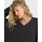 Billabong Billabong Women's Dallas Sweater - Black Sands Black Sands XS Womens Sweaters