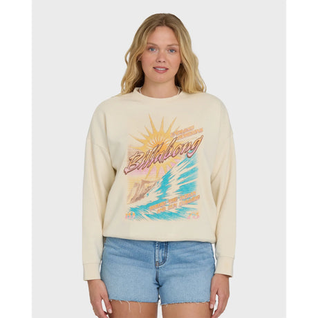 Billabong Billabong Women's Echo Crewneck Sweatshirt - White Cap White Cap XS Womens Pull Over Hoodies
