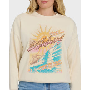 Billabong Billabong Women's Echo Crewneck Sweatshirt - White Cap White Cap XS Womens Pull Over Hoodies