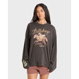 Billabong Billabong Women's Familiar Roads Long Sleeve Tee - Off Black Off Black XS Womens Long Sleeve Shirts
