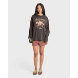 Billabong Billabong Women's Familiar Roads Long Sleeve Tee - Off Black Off Black XS Womens Long Sleeve Shirts