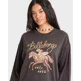 Billabong Billabong Women's Familiar Roads Long Sleeve Tee - Off Black Off Black XS Womens Long Sleeve Shirts