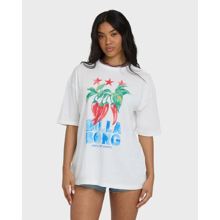 Billabong Billabong Women's Freshest Pick Short Sleeve Knit T-Shirt - Salt Crystal Salt Crystal XS Womens T-Shirts