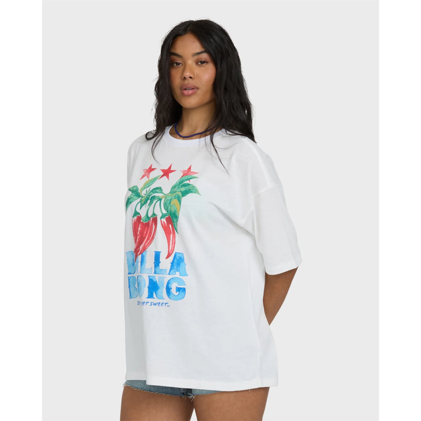 Billabong Billabong Women's Freshest Pick Short Sleeve Knit T-Shirt - Salt Crystal Salt Crystal XS Womens T-Shirts