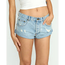Billabong Billabong Women's Get Low Denim Shorts - Light Wash Destroy Light Wash Destroy 25-OWN Womens Jean Shorts