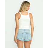 Billabong Billabong Women's Get Low Denim Shorts - Light Wash Destroy Light Wash Destroy 25-OWN Womens Jean Shorts