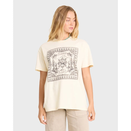 Billabong Billabong Women's Heading West Short Sleeve Knit Tee - White Cap White Cap XS Womens T-Shirts