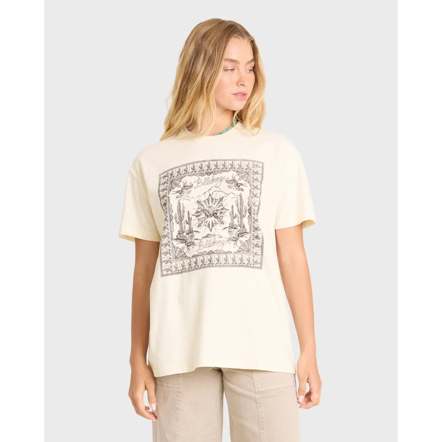 Billabong Billabong Women's Heading West Short Sleeve Knit Tee - White Cap White Cap XS Womens T-Shirts