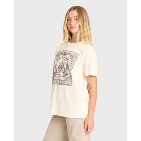 Billabong Billabong Women's Heading West Short Sleeve Knit Tee - White Cap White Cap XS Womens T-Shirts