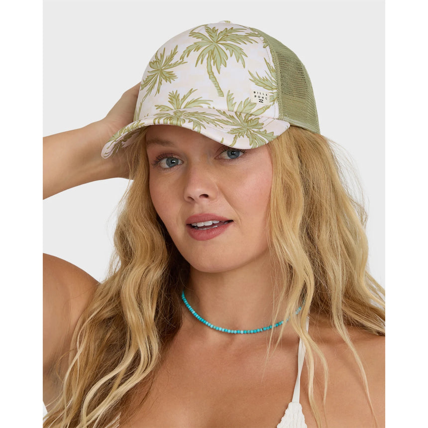 Billabong Billabong Women's Heritage Mashup Trucker Hat - Cactus Cactus O/S Womens Hats Baseball