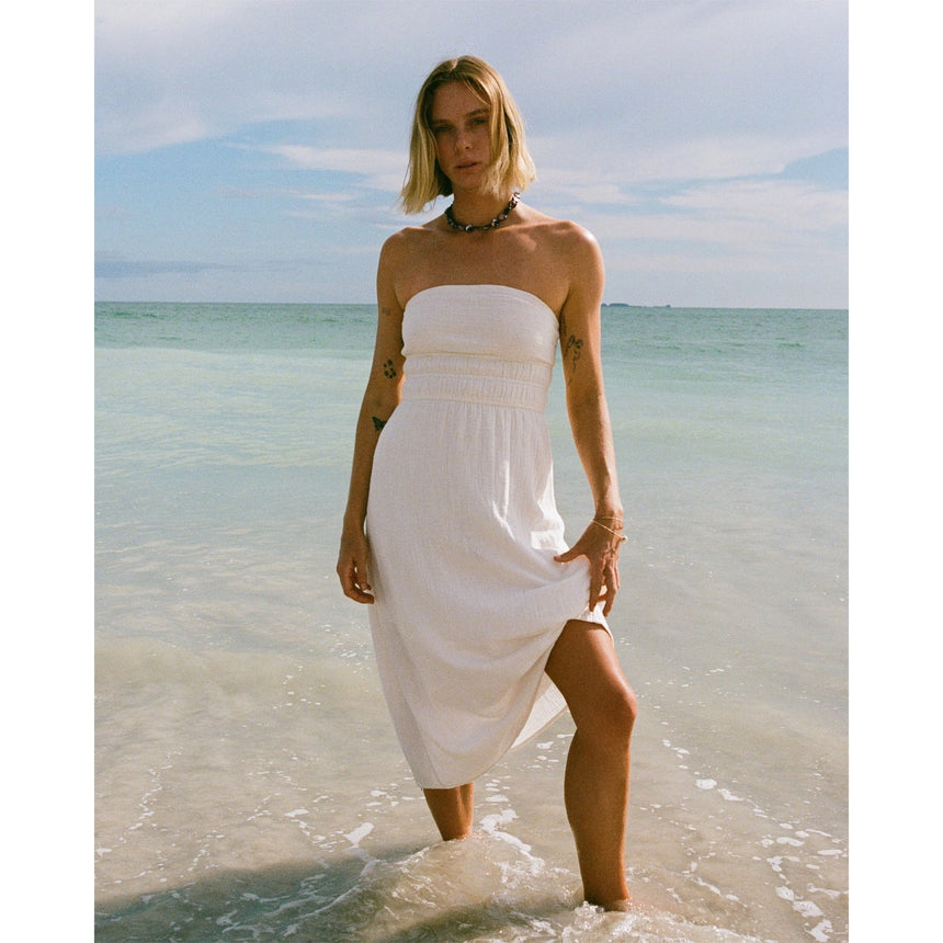 Billabong Billabong Women's In The Sky Midi Dress - Salt Crystal Salt Crystal XS Womens Short Dresses