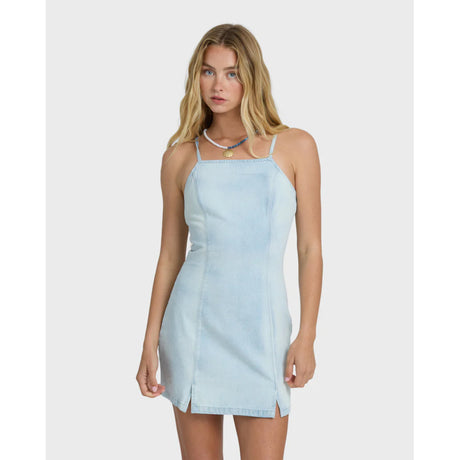 Billabong Billabong Women's Jade Salt Washed Denim Dress Blue Mist S Womens Dresses