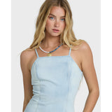 Billabong Billabong Women's Jade Salt Washed Denim Dress Blue Mist S Womens Dresses