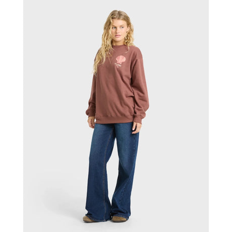 Billabong Billabong Women's Light In View Crewneck Fleece - Espresso Espresso XS Womens Pull Over Hoodies