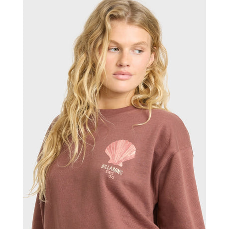 Billabong Billabong Women's Light In View Crewneck Fleece - Espresso Espresso XS Womens Pull Over Hoodies