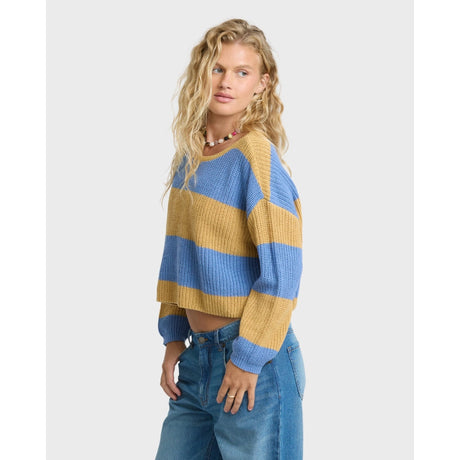 Billabong Billabong Women's Lit Light Crewneck Sweater - Curry Curry XS Womens Pull Over Hoodies