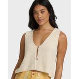 Billabong Billabong Women's Need Now Sweater Tank White Cap XS Womens Sweaters