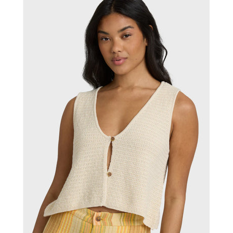 Billabong Billabong Women's Need Now Sweater Tank White Cap XS Womens Sweaters