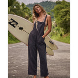 Billabong Billabong Women's Pacific Time Jumpsuit - Black Sands Black Sands XS Womens Rompers